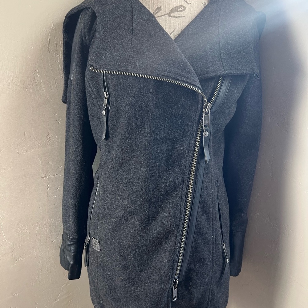 Harley-Davidson Women’s Wool Blend Moto Jacket Coat HD Logo Black